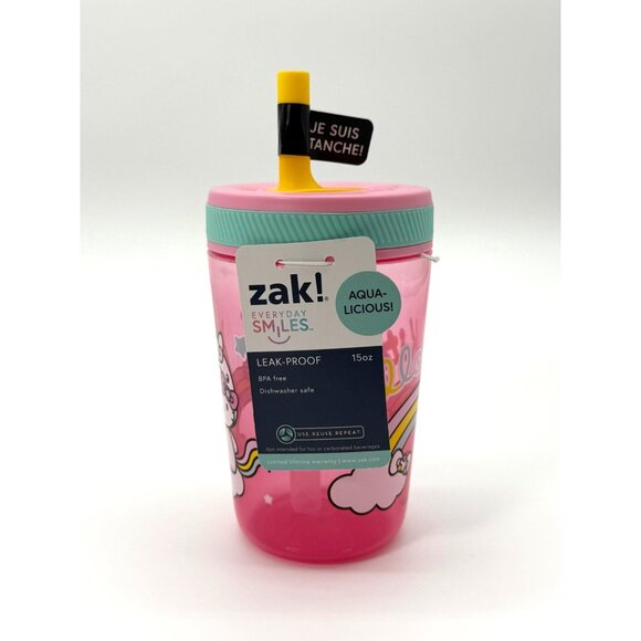 Hello Kitty Leak-Proof 15oz Unicorn Zak! Everyday Smiles BPA-Free Tumbler With S - Picture 2 of 7